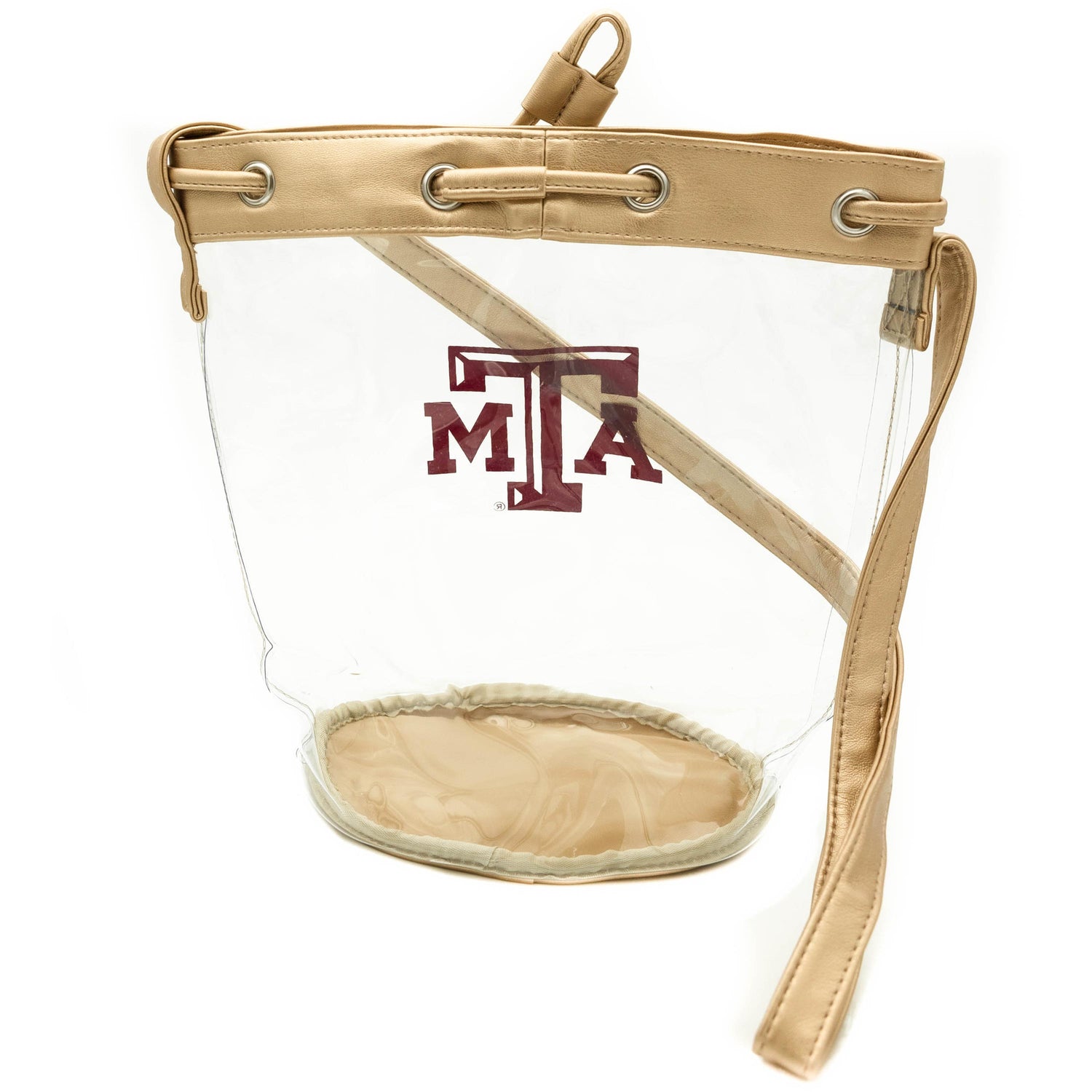 Texas A&M Gold Madison Bucket Clear Tote Purse