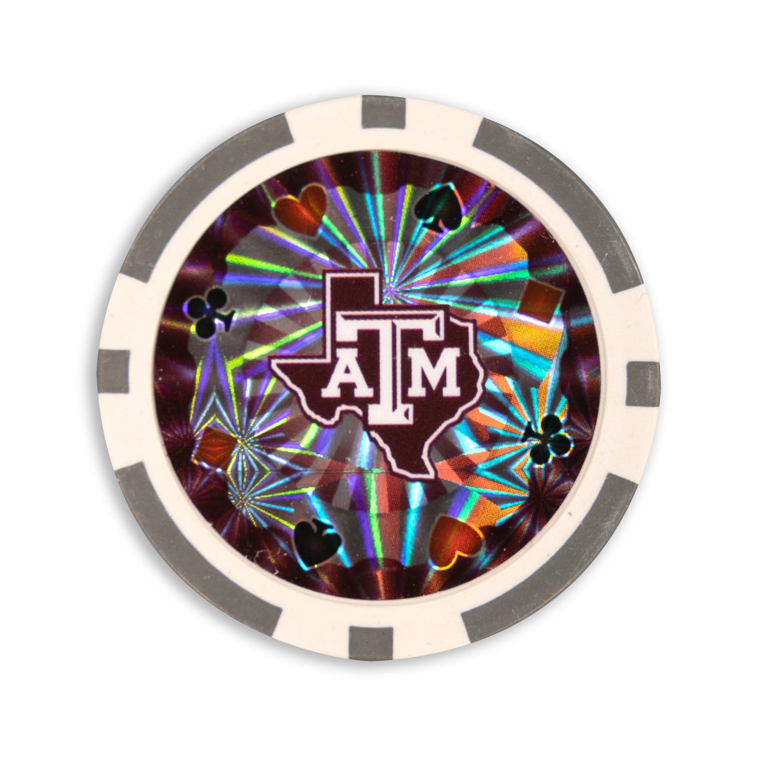 Texas A&M Silver Poker Chips 20 Ct