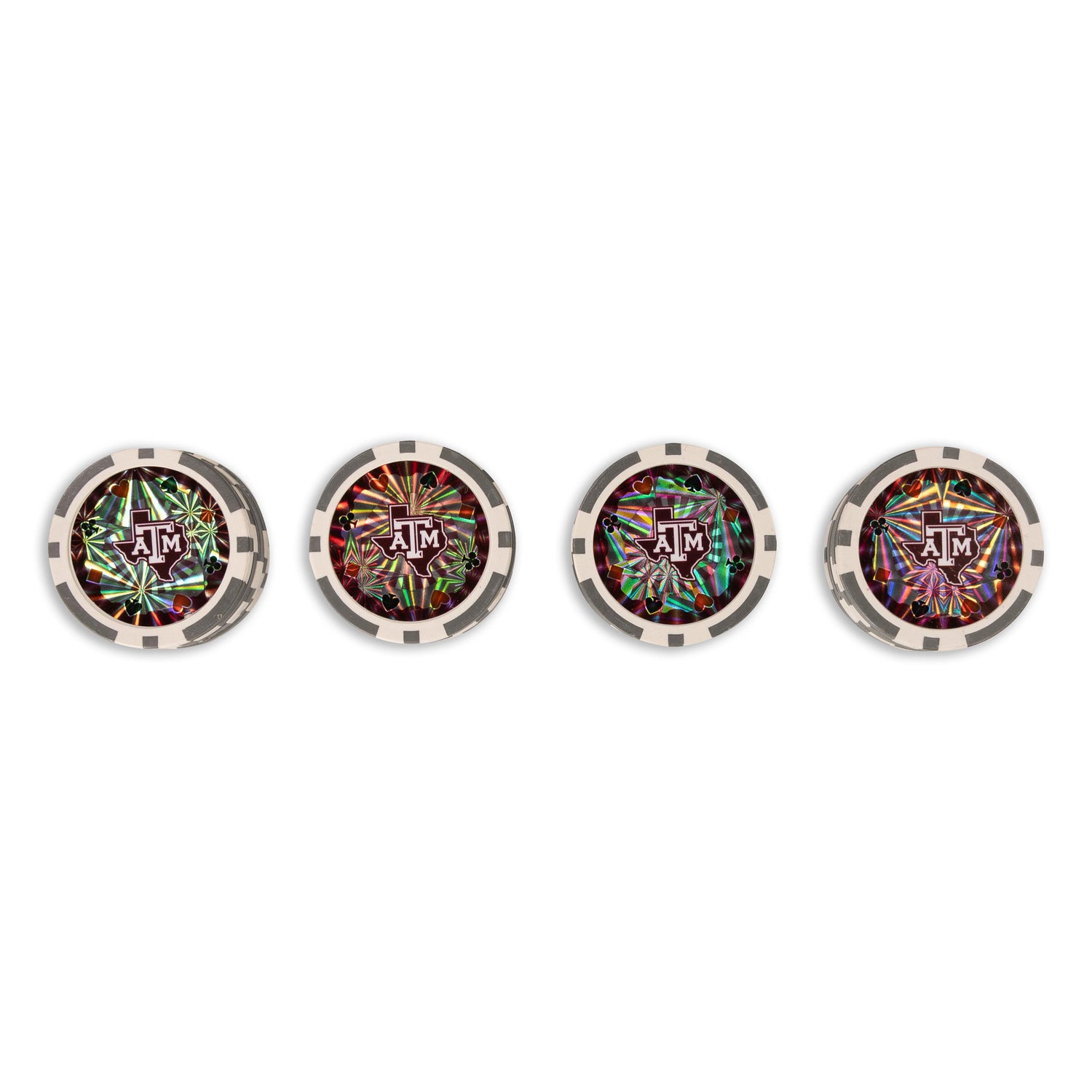 Texas A&M Silver Poker Chips 20 Ct