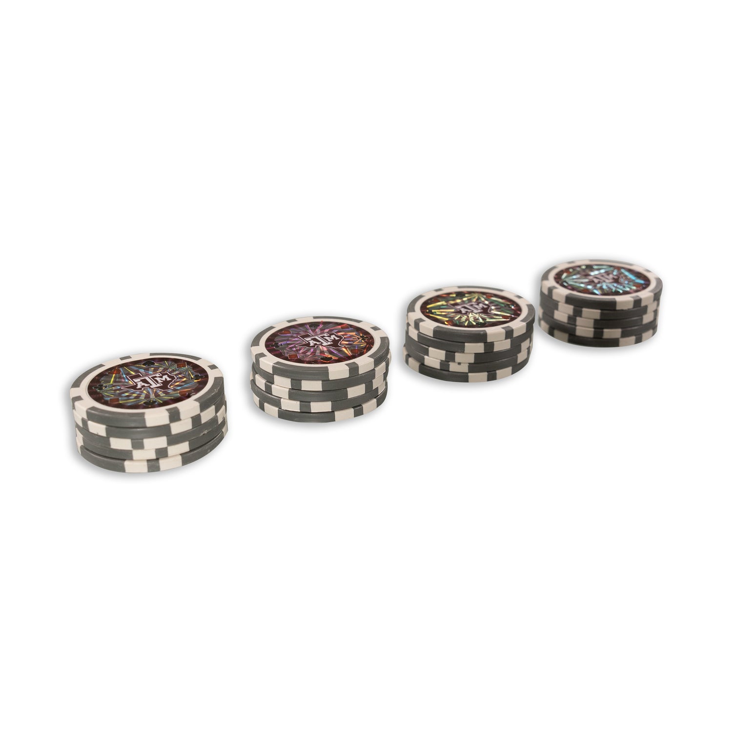 Texas A&M Silver Poker Chips 20 Ct