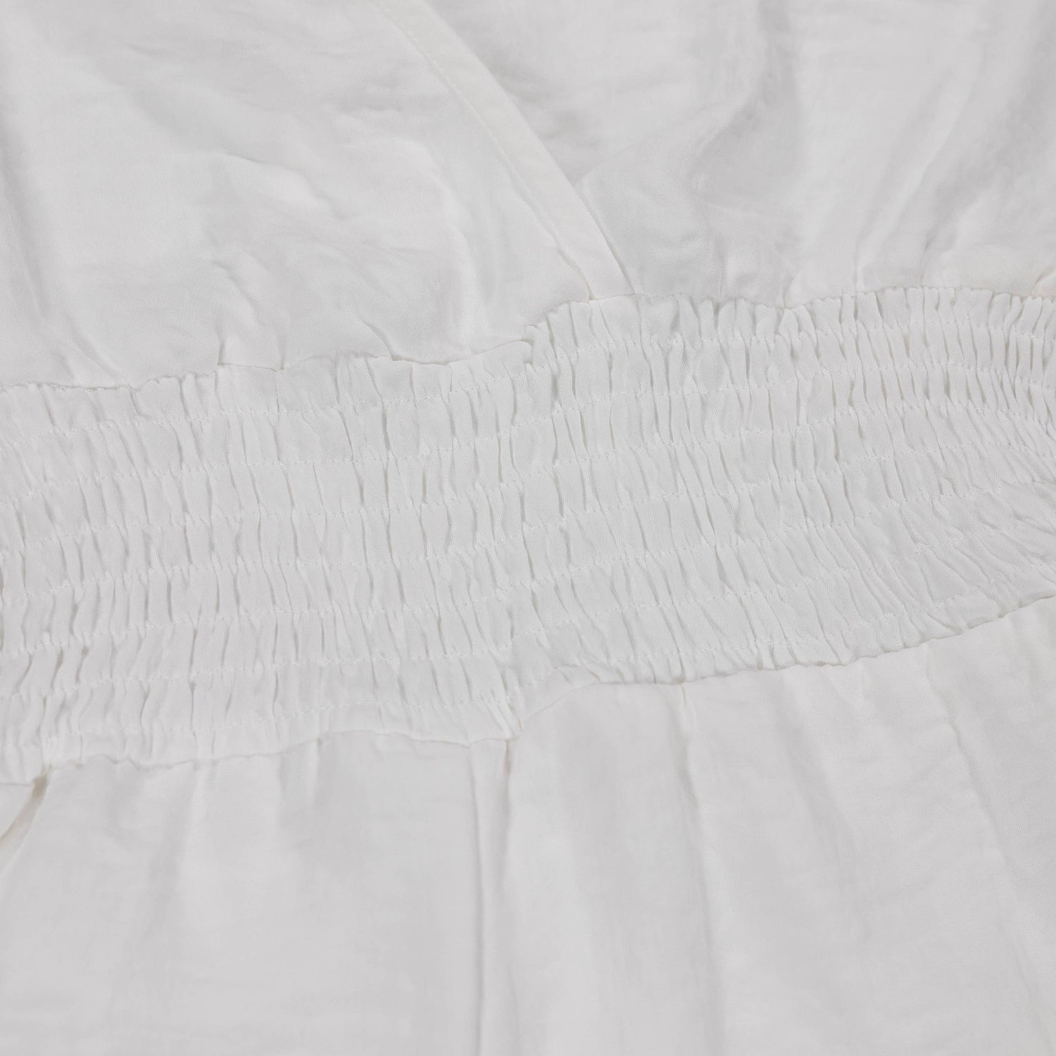 Woven Romper Smocked Waistband
