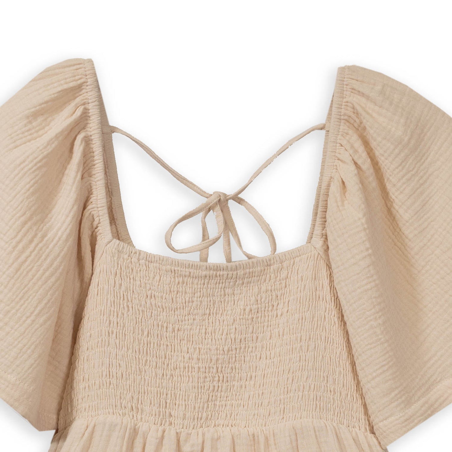 Flutter Sleeve Mini Dress Tie Back