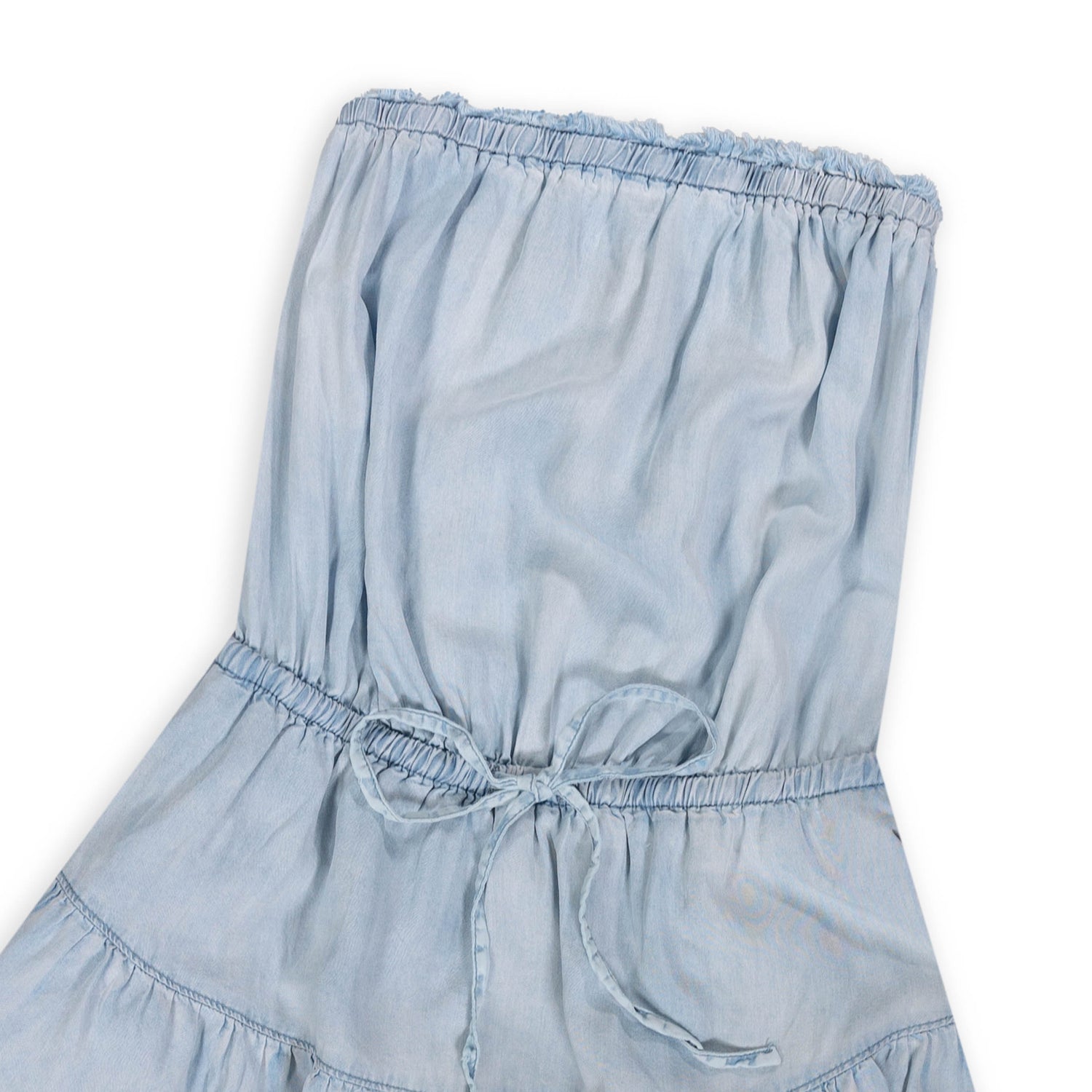 DENIM TUBE MINI DRESS