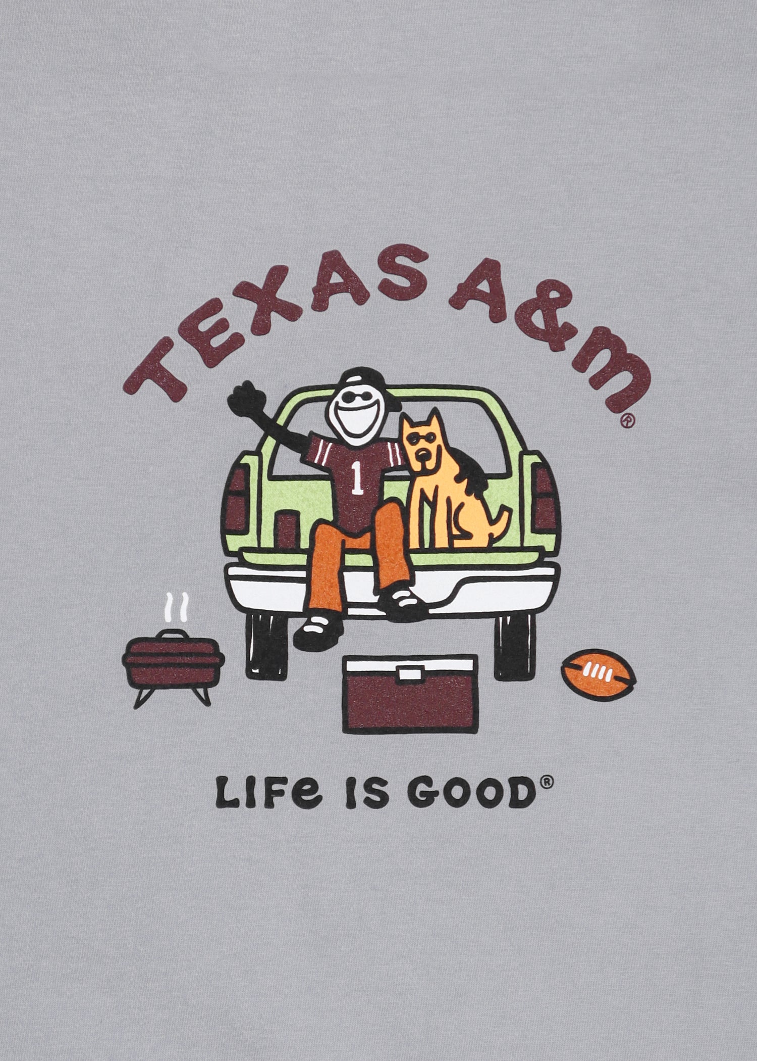 Texas A&M Jake Football Tailgate Grey T-Shirt