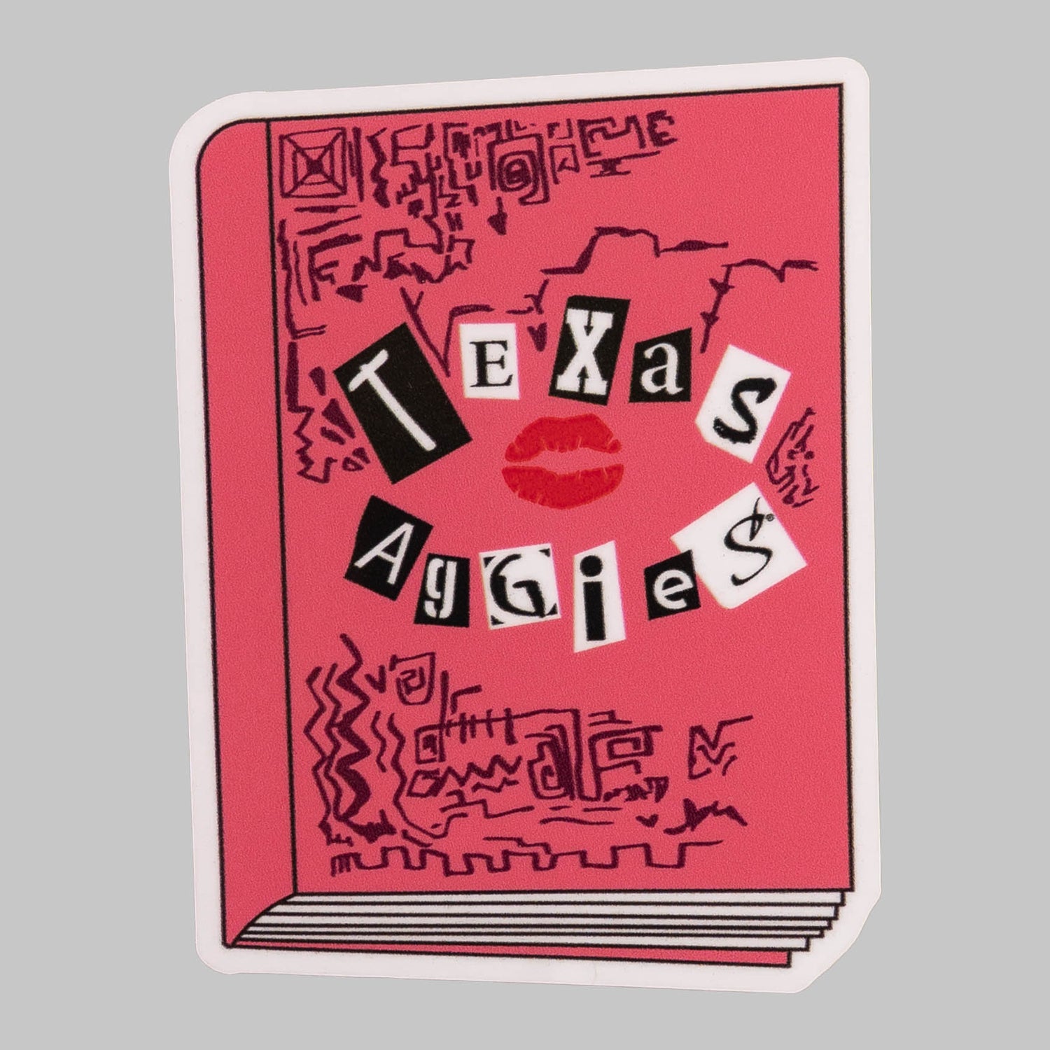 Texas Aggies Pink Book Dizzler Sticker