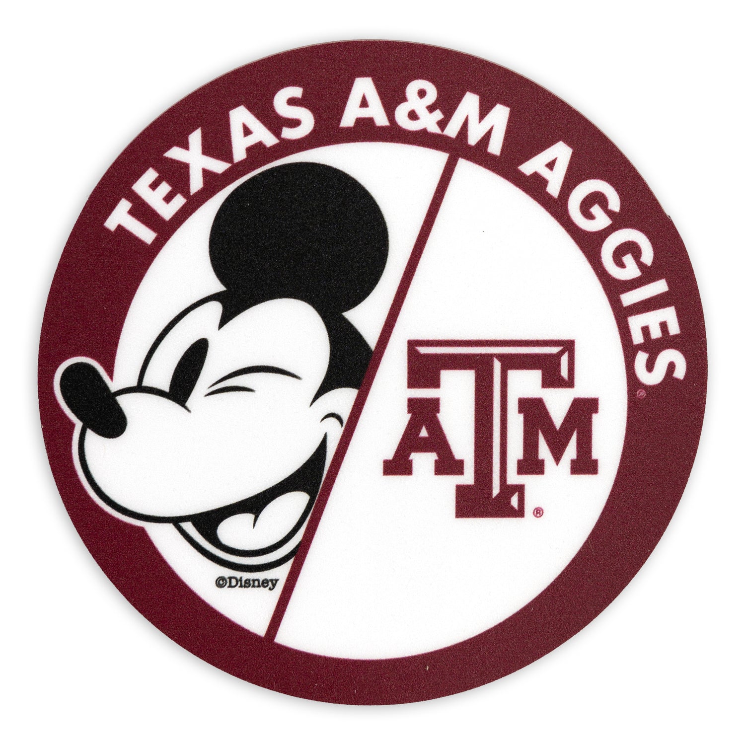 Texas A&M Aggies Peeking Mickey Sticker
