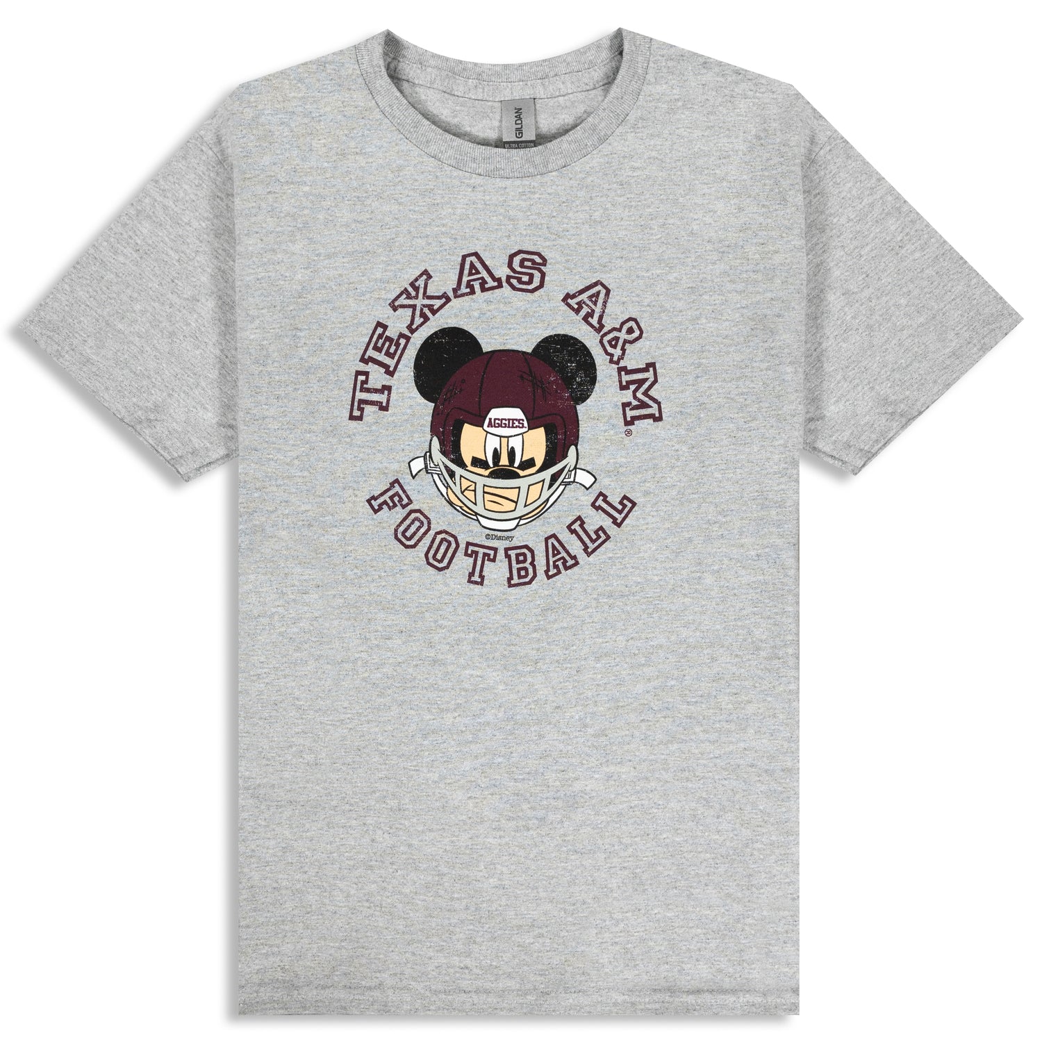 Texas A&M Youth Football Helmet Mickey T-Shirt