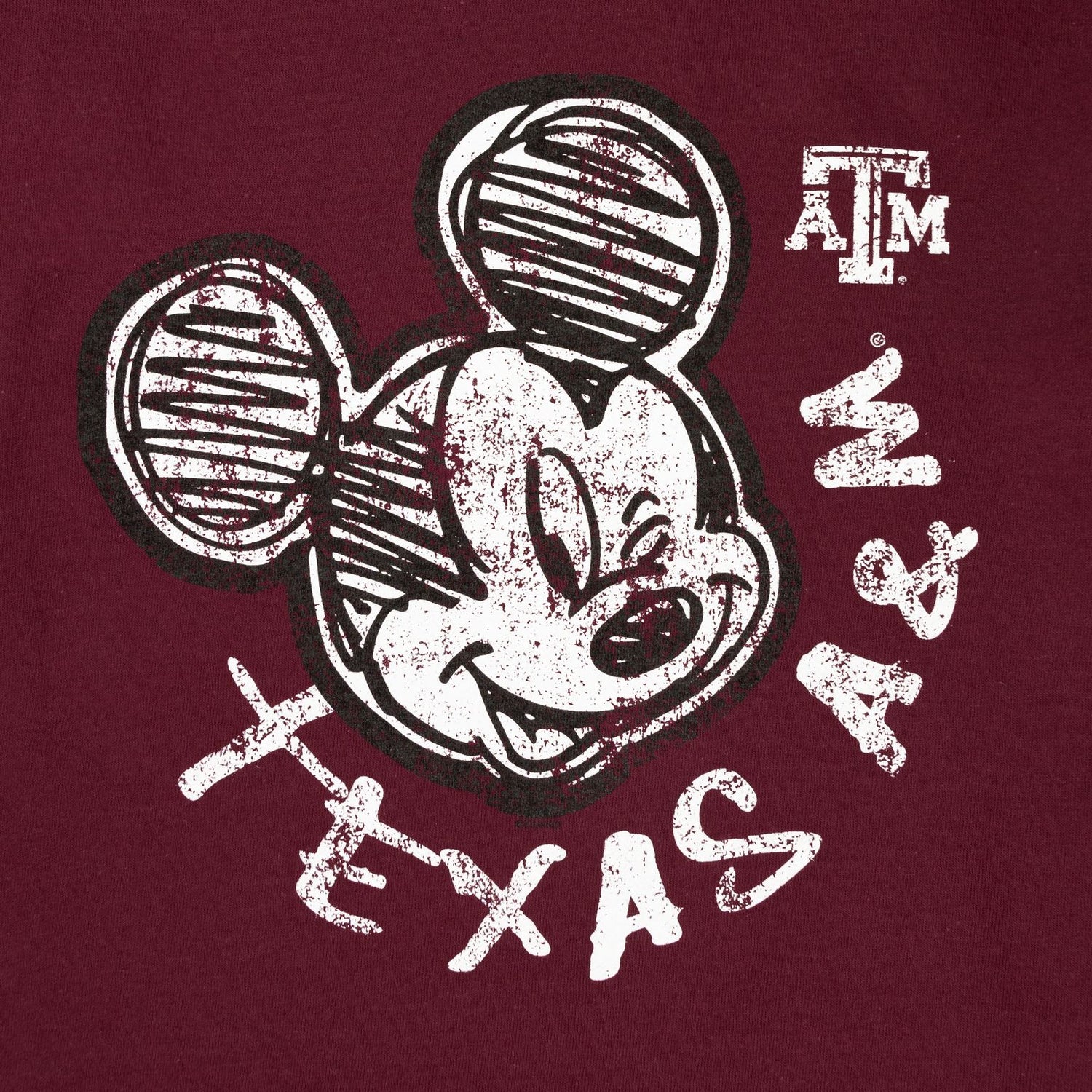 Texas A&M Youth Scribble Mickey T-Shirt
