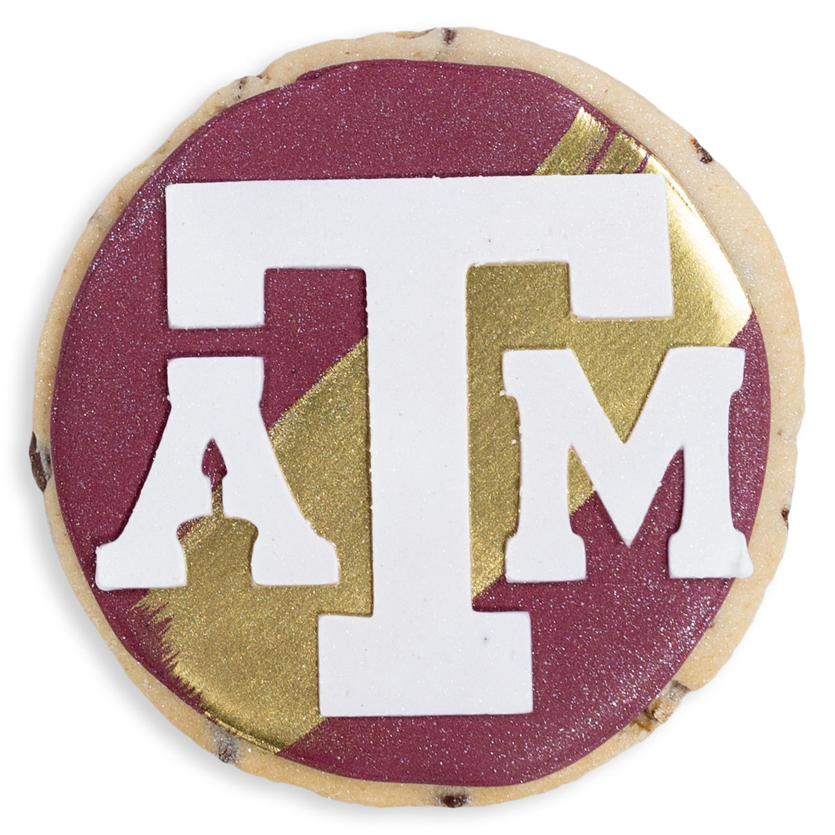 Texas A&M Round Maroon Cookie