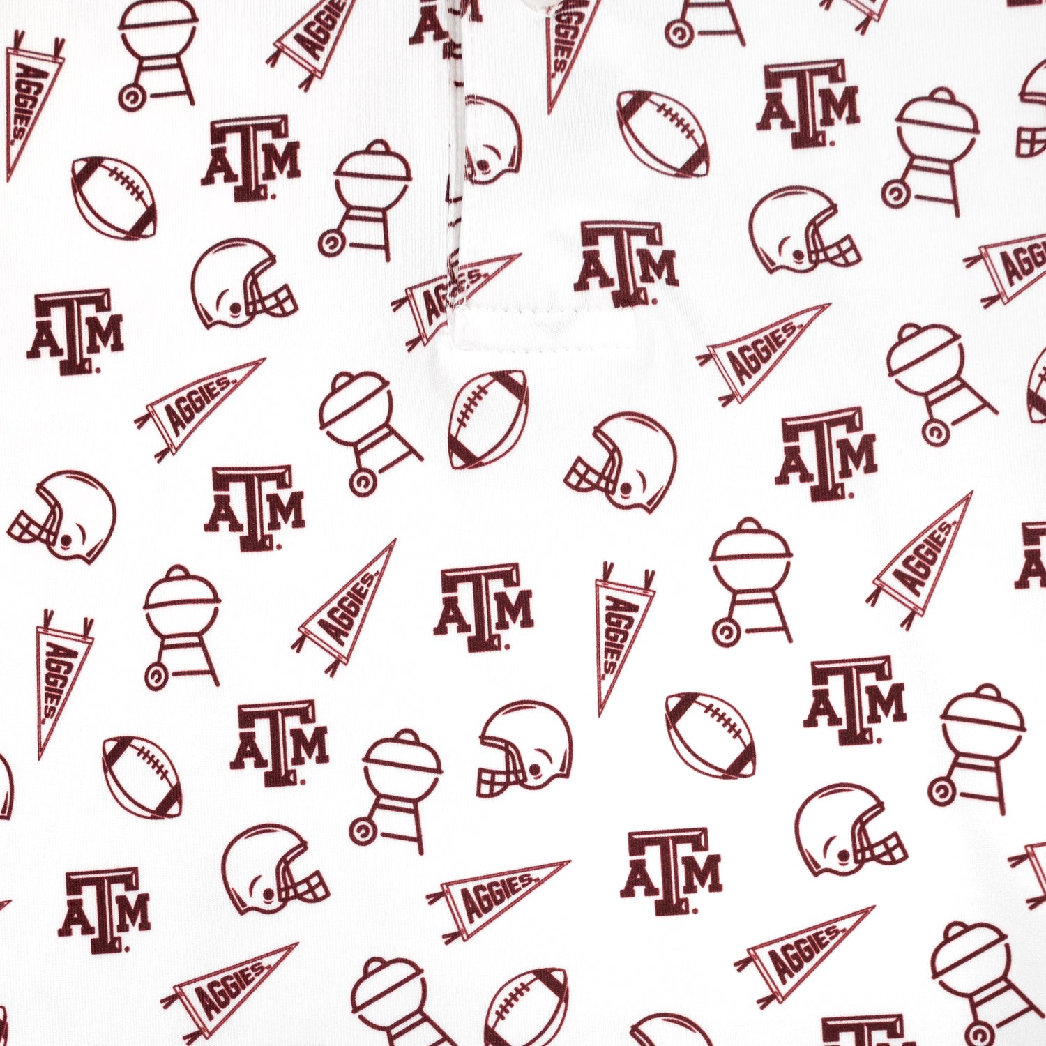 Texas A&M Aggie All Over Game Day Print Polo
