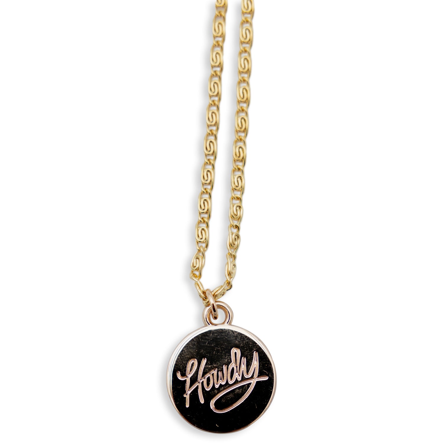 Gold Plated Howdy Necklace