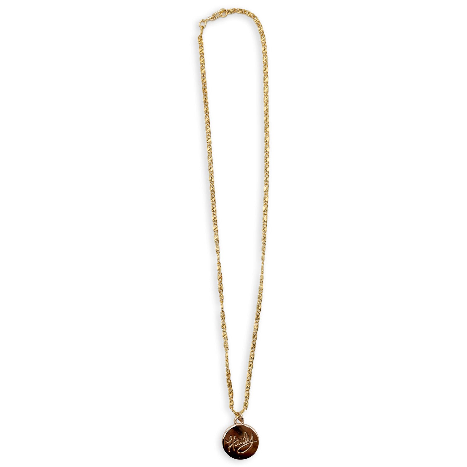 Gold Plated Howdy Necklace