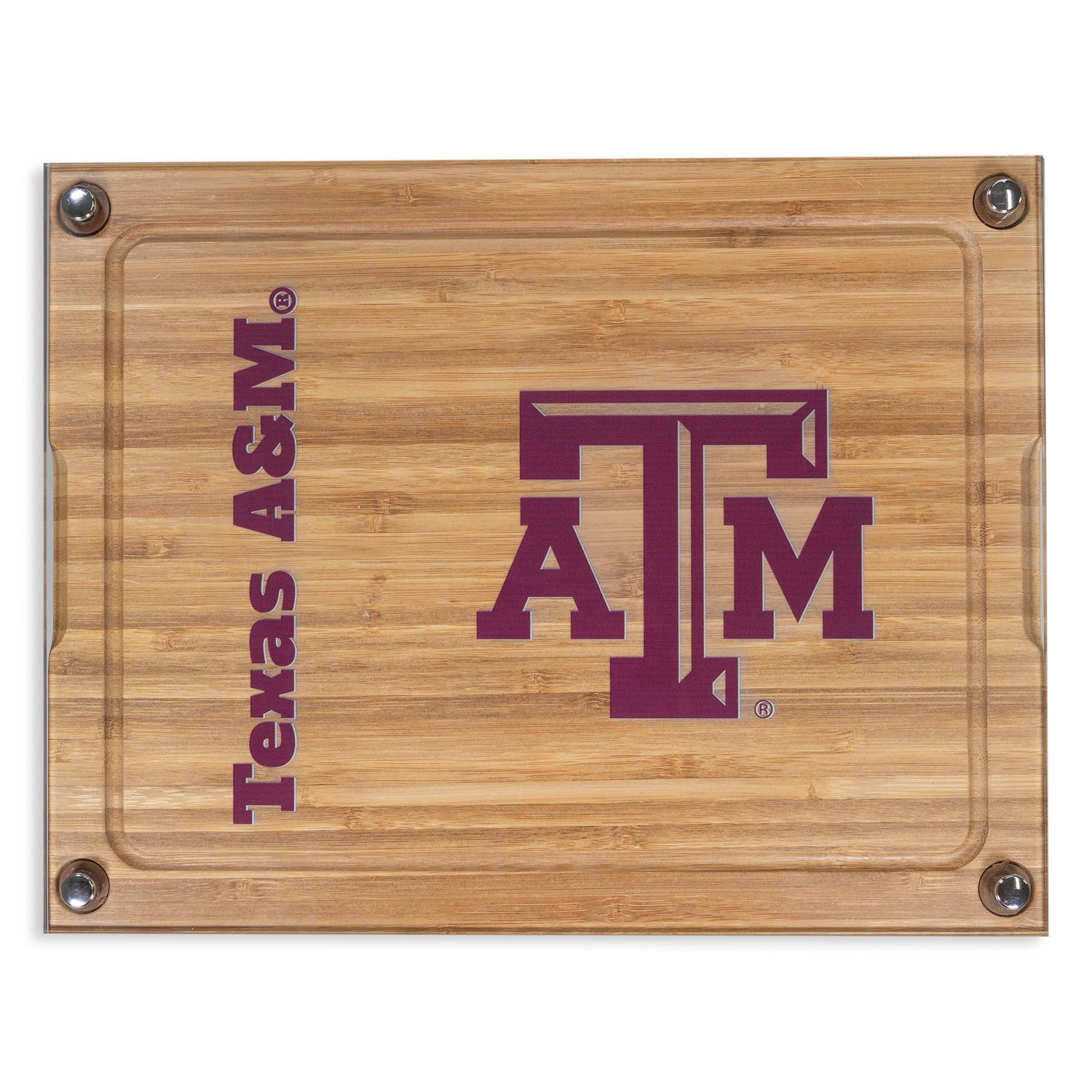 Texas A&M Concerto Glass Top Cutting Board