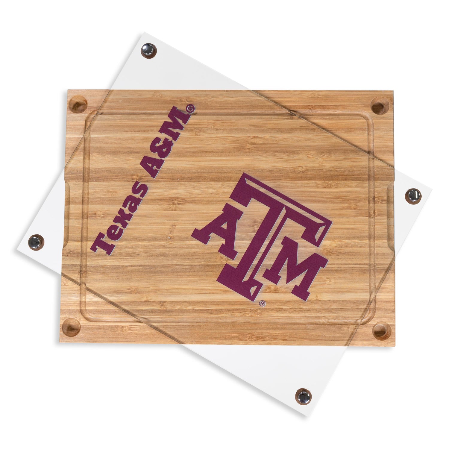 Texas A&M Concerto Glass Top Cutting Board