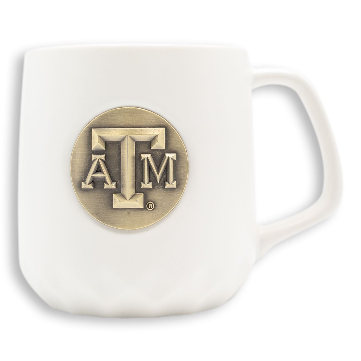 Texas A&M White And Gold Emblem 12oz Mug