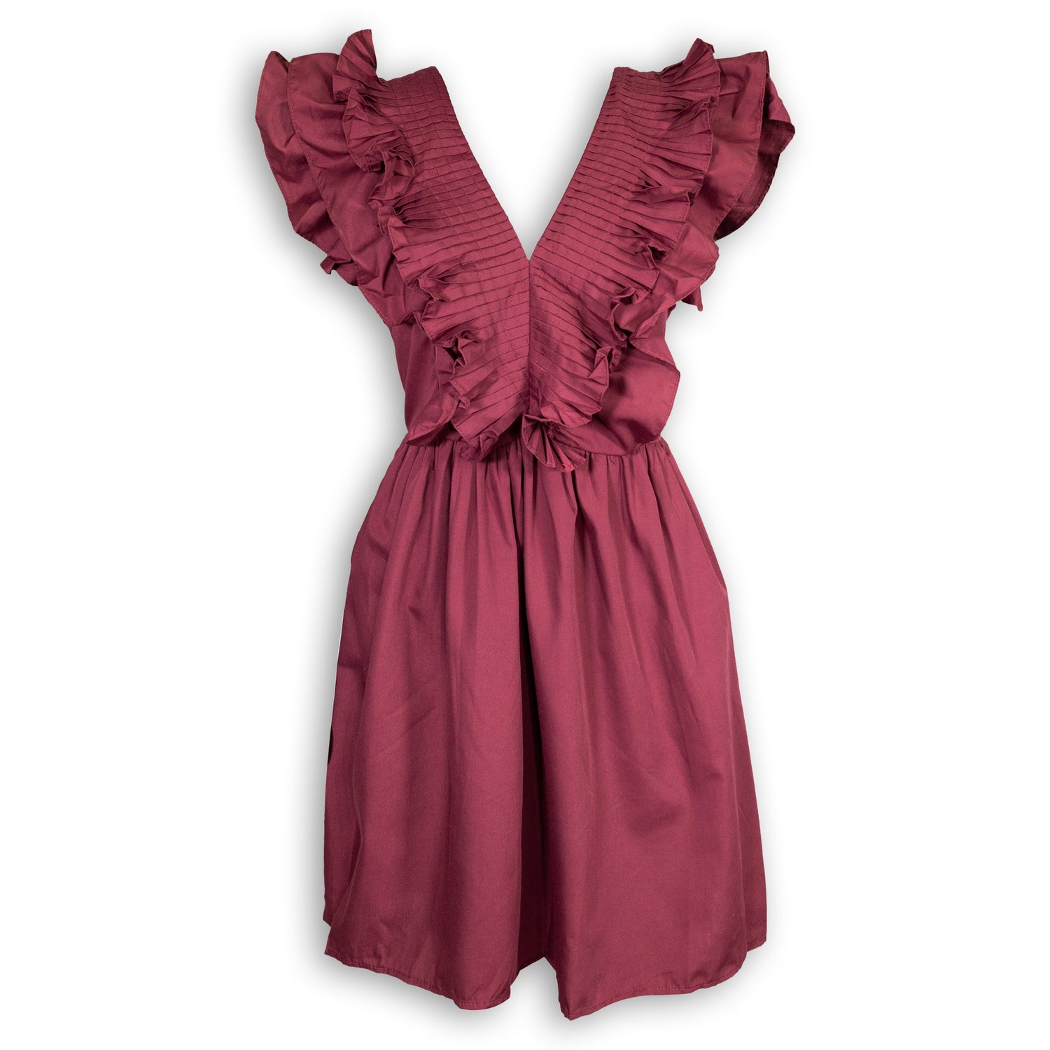 Ruffle V Neck Dress