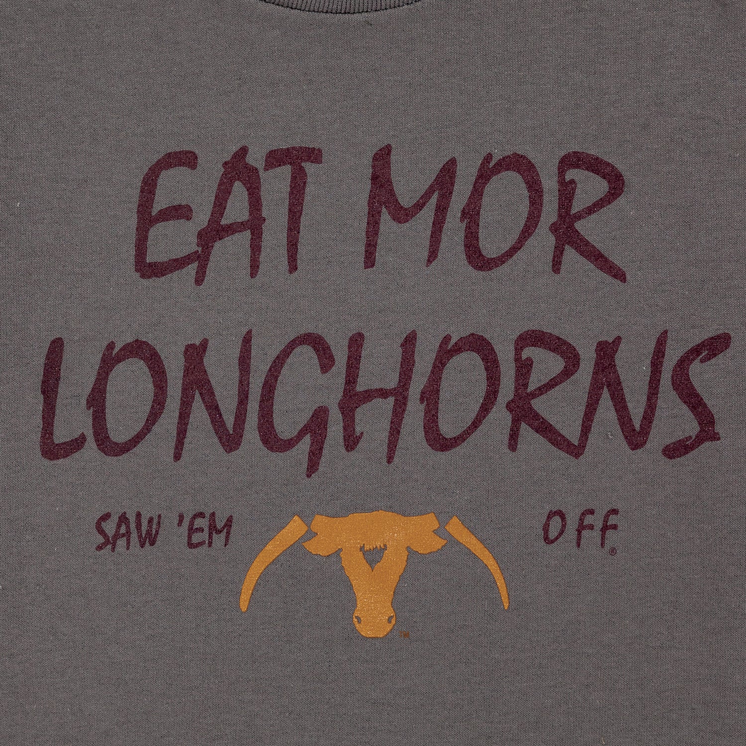 Eat Mor Longhorns Grey Youth T-Shirt