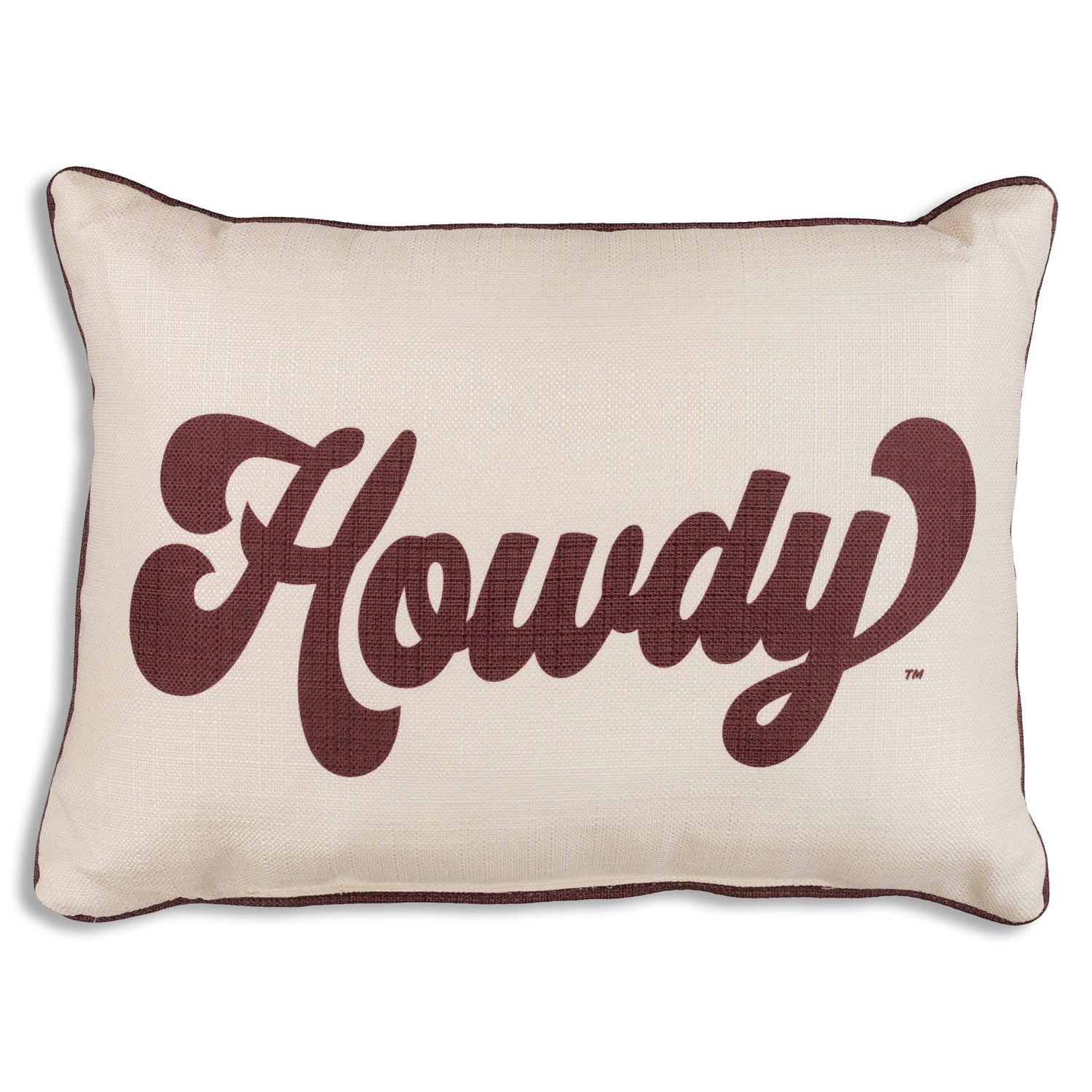 Howdy Script Throw Pillow