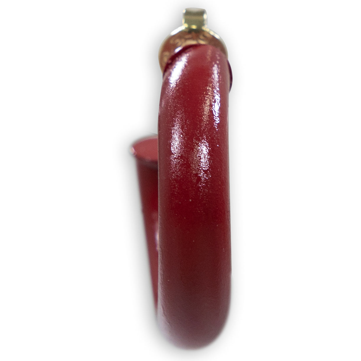 Maroon Painted Small Chantal Hoops
