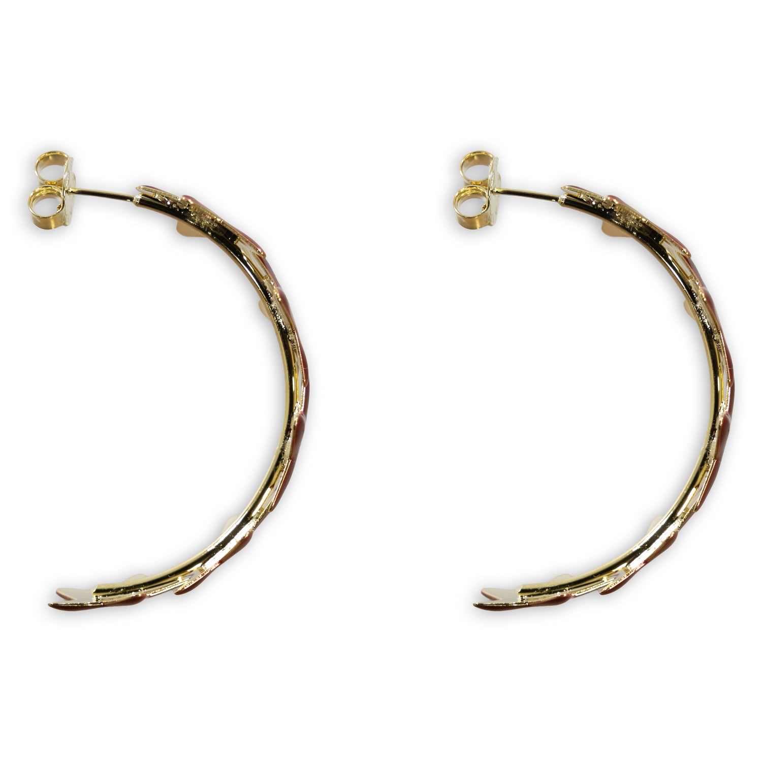 Maroon Aaron Star Hoops