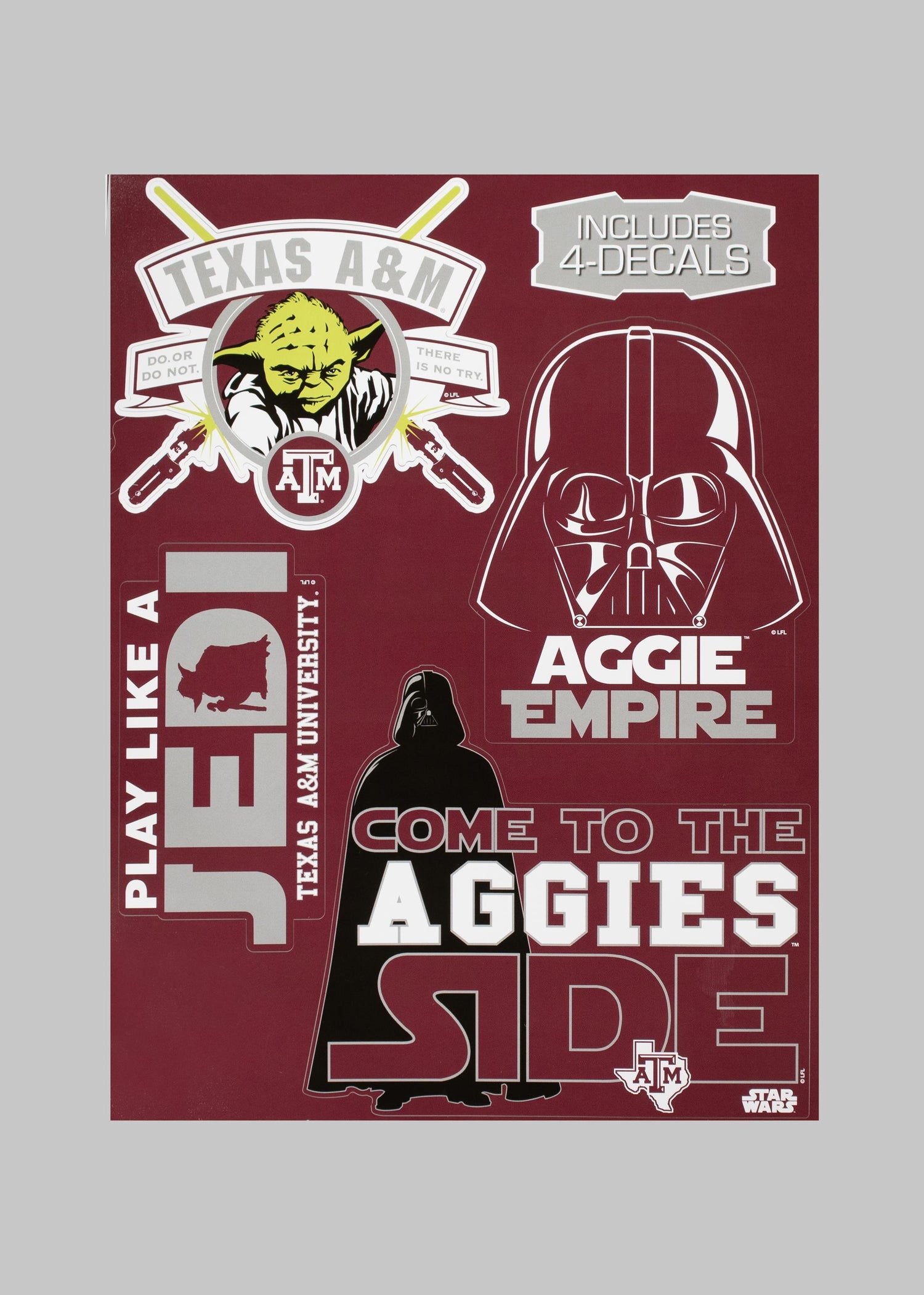 Aggies/Star Wars Darth Vader & Yoda Decal
