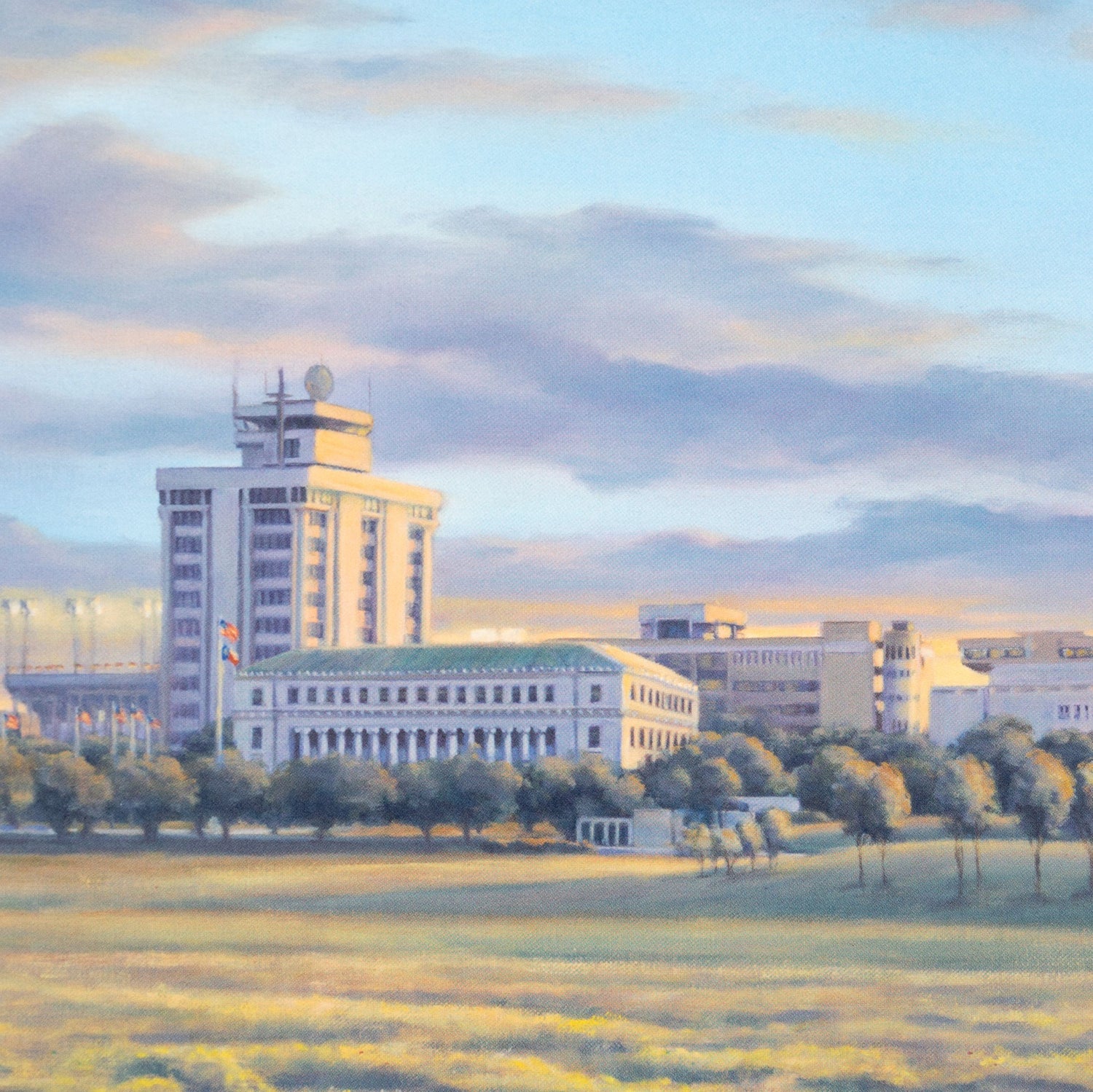 Sunset Over Aggieland Painting