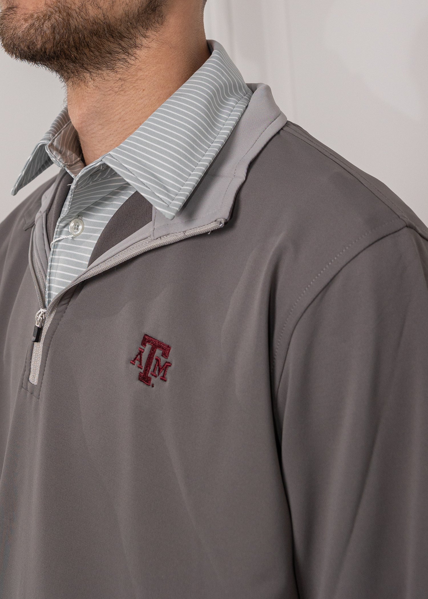 Texas A&M Grey Performance Quarter-Zip