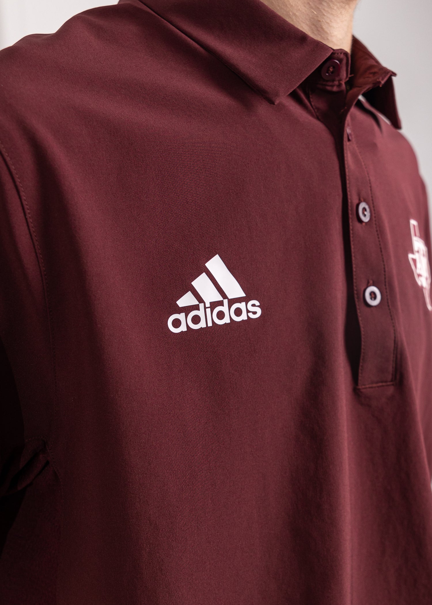 Texas A&M Stadium Coaches Maroon Polo