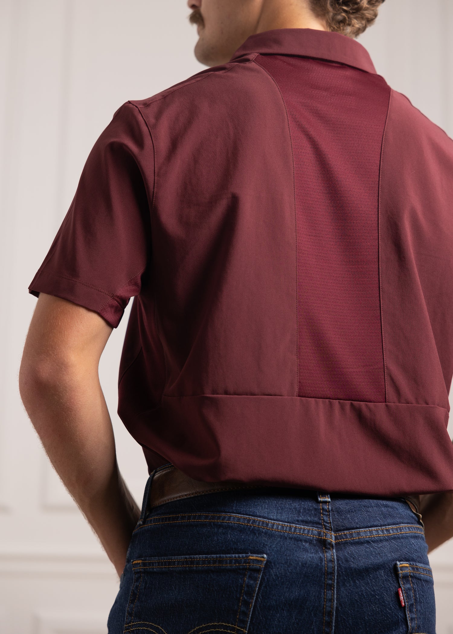 Texas A&M Stadium Coaches Maroon Polo